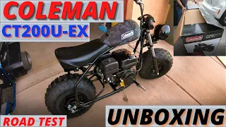 Coleman CT200U EX minibike, unboxing and road test