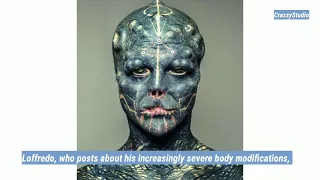 Frenchman Transformed Himself Into Alien Cut Two Finger's | Anthony Loffredo | Black Alien Project |