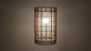 Laser Cut, Living Hinge Cylindrical Lampshade