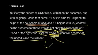 How Will Christians Be Judged? 1 Peter 4:17, Part 1