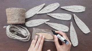 Beautiful Jute Rope Flower Basket || DIY Home Decoration Ideas