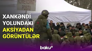 Xankəndi yolundakı aksiyadan görüntülər - BAKU TV