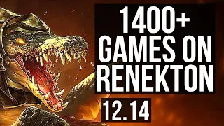 RENEKTON vs ORNN (TOP) | 1400+ games, 1.7M mastery, Legendary | KR Challenger | 12.14