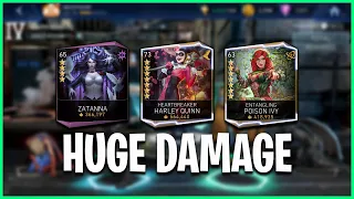 Injustice 2 Mobile | Zatanna + HBHQ Does Huge Damage | Dark Nights | Heroic 5 Tier 4