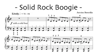 Solid Rock Boogie - Antoine Bernollin - Piano Solo - with score. Sheet music. Partition