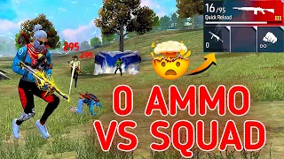 SOLO VS SQUAD || "0" AMMO VS FULL SQUAD😰 NO AMMO IN MP40 ONLY LONG RANGE || WHAT CAN I DO ? || ALPHA