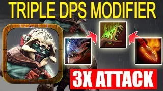 Triple Attack Modifier DPS [Poison Sting+Burning Spear+Elder Dragon Form] Ability Draft Dota 2