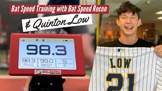 Quinton Low BAT SPEED TRAINING - Increase bat speed & exit velocity with overload/underload training