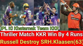 Thriller Match KKR Win By 4 Runs Russell Destroy SRH.Klaasen(63)