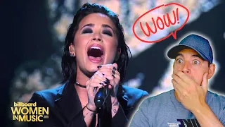 Demi Lovato Reaction "Stone Cold" Live at Billboard's Women In Music