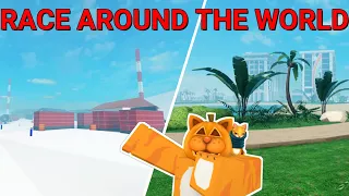 Antarctica + Honolulu, Hawaii! ROBLOX RACE AROUND THE WORLD 🔴LIVE🔴