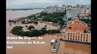 Desastre Imagens Antes e Depois das Enhentes do Rio Grande do Sul,Cenas de Guerr4#Catástrofes no Sul
