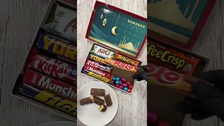 Ramadan Mubarak Special Chocolate Gift Box ASMR #asmr #chocolate #ramadan #nestle #aero #kitkat