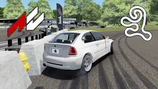 Drifting at Hush Compound in Assetto Corsa with my BMW E46 Compact [PROD. BY WXRST]