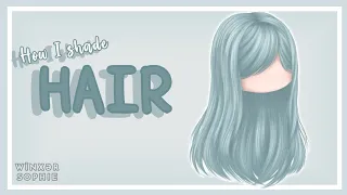 How I shade Hair || Gacha Semi Realism || Tutorial by: SophieSnow