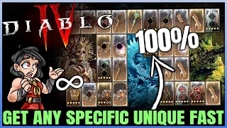 Diablo 4 - Do THIS Now - Get ANY Unique Gear FAST & EASY - All New Season 2 Boss Target Farm Guide!