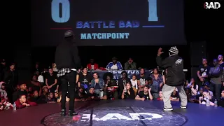 LARRY LES TWINS vs TLAW - Battle BAD 2018 - TOP8