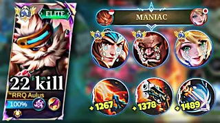 22 Kills + MANIAC: Aulus Crazy Lifesteal with Brutal Damage!! Aulus Best Build 2024 ~ MLBB