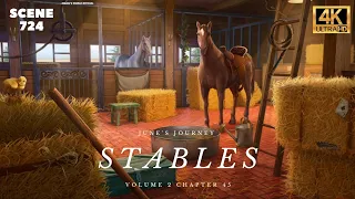 June's Journey Scene 724 Vol 2 Ch 45 Stables *Full Mastered Scene* 4K