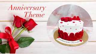 Making Of An Anniversary Theme Cake❤️