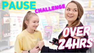PAUSE CHALLENGE with MY SISTER OVER 24 HRS  *Gone Wrong* | Bryleigh Anne