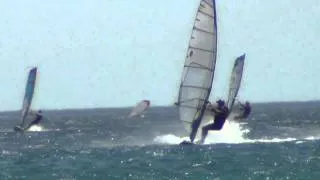 Amazing  SPIN OUT- CAVITATION  windsurfing , with catapult - Vassiliki , Lefkada