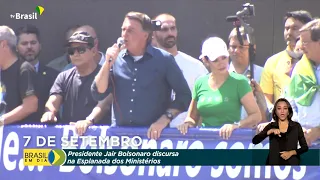 Presidente Jair Bolsonaro discursa pelo 7 de Setembro