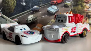 Factory Custom McQueen Day Cherry Blossom Lightning McQueen & Mater - Mattel Disney Cars Diecasts
