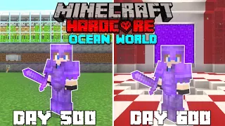 I Survived 600 Days In Ocean Only World In Minecraft Hardcore (HINDI)