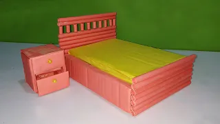 Make Origami Bed & Bedding | DIY school project | Easy Origami Bed | Paper Crafts For School