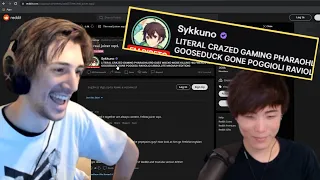 xQc reacts to Sykkuno's stream title ft. Fuslie