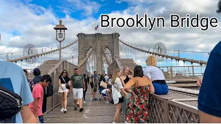 [4k] Brooklyn Bridge Walking Tour - New York City Travel guide 2023, USA