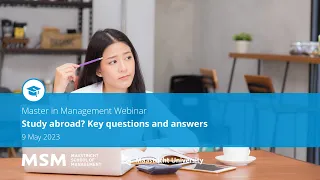 Webinar: Master in Management - Study abroad? Key questions and answers