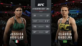 UFC 2 ● MMA GIRLS ● UFC WOMEN'S STRAWWEIGHT BOUT ● JESSICA AGUILAR VS CLAUDIA GADELHA