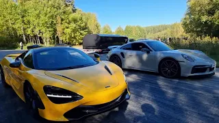 DRAG RACE McLaren 720S Spider vs Porsche 992 Turbo S Coupe. When will Porsche learn? [4k 60p]