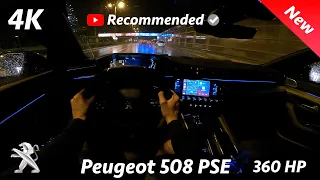 Peugeot 508 PSE 2021 - Night POV & FULL review in 4K | Peugeot LED Headlights & Night Vision test