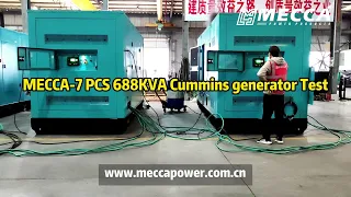 MECCA POWER-7pcs 688kVA Silent Cummins Generators TEST