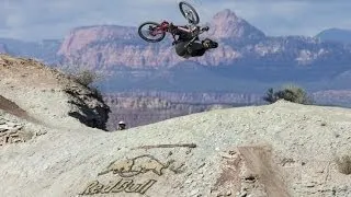 Huge MTB backflip over a 72 ft canyon gap