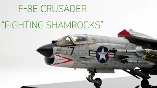 Academy F-8E Crusader U.S. Marines (feat. mottles)-Plastic model kit Build & Reveal-English Sub