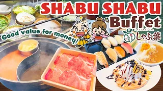 All you can eat Shabu Shabu & sushi restaurant! Buffet in Tokyo, Japan