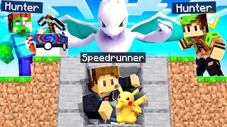 SPEEDRUNNER vs. HUNTERS MANHUNT In MINECRAFT PIXELMON!