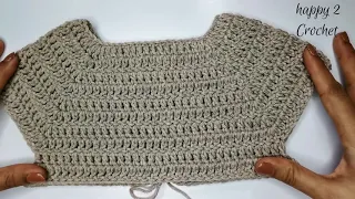 How to crochet for Absolute Beginners II Yoke II 2 II 6 - 9 months II
