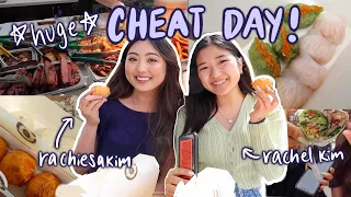 HUGE CHEAT DAY ft. RACHIESAKIM (Q&A: intuitive eating, dream job, fav kdrama, starting a yt channel)