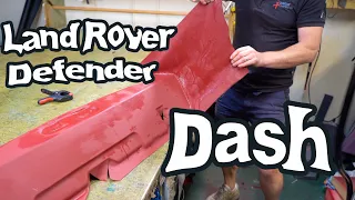 Wrapping a Land Rover defender dash in leather