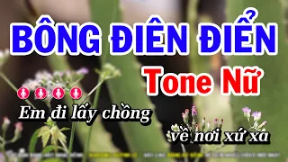 Karaoke Bông Điên Điển - Tone Nữ Nhạc Sống Mới | Huỳnh Lê