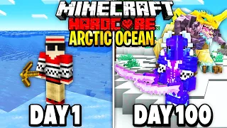 I Survived 100 Days in the ARCTIC OCEAN on Hardcore Minecraft.. Here's What Happened..