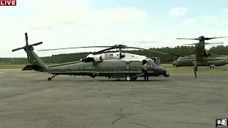 LIVE: President Biden and First Lady Jill Biden arrive at Lawson Army Airfield