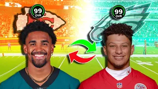 What if Patrick Mahomes and Jalen Hurts Traded Careers ?