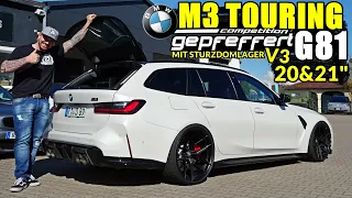 Erster M3 Touring (G81) mit GEPFEFFERT V3 mit verstellbaren Sturzdomlagern auf 20/21"