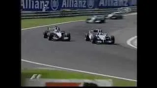 Hungary 2002 Raikkonen vs Montoya (great battle)